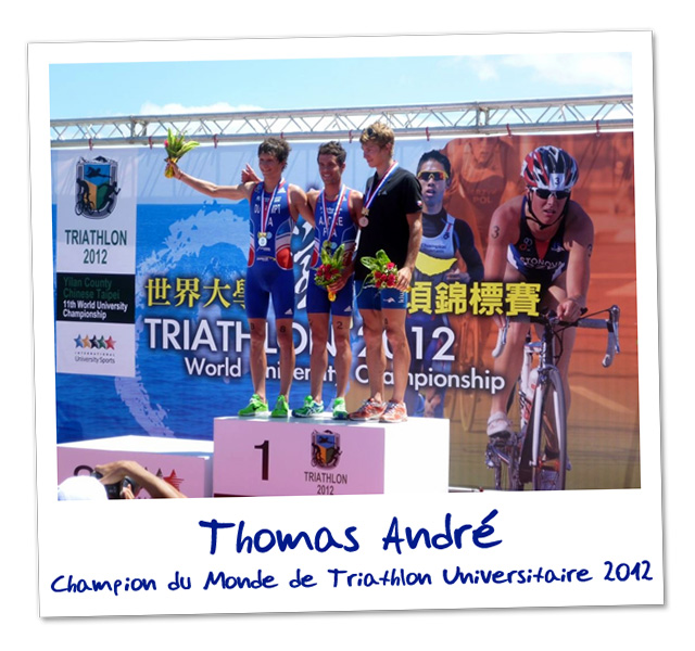Thomas André Champion du Monde Triathlon Universitaire Yilan Country 2012